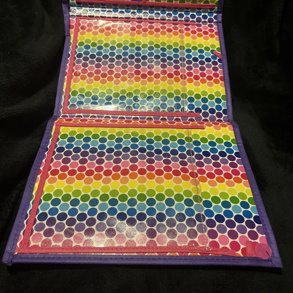 Lisa Frank Unicorn Trifold Portfolio School Binder Folder 10x13.5